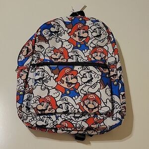 NEW SUPER MARIO BROTHERS BROS LAPTOP TRAVEL VIDEO GAME RED BLUE BACKPACK NWT